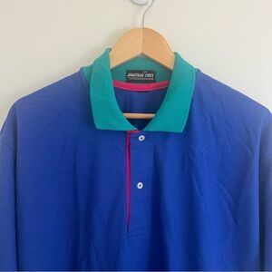 Vtg 90s Jonathan Corey Rugby Polo Shirt‎ Adult Extra Large Colorblock USA Men’s
